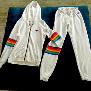 Aviator Nation White Sweat Set